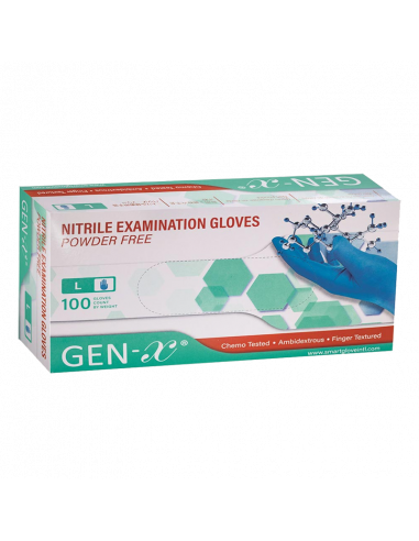 Gen-X Nitrile Gloves Powder Free Blue 100 pcs