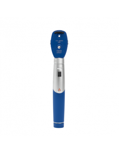 Heine Mini 3000 LED Fiber Optic Ophthalmoscope blue